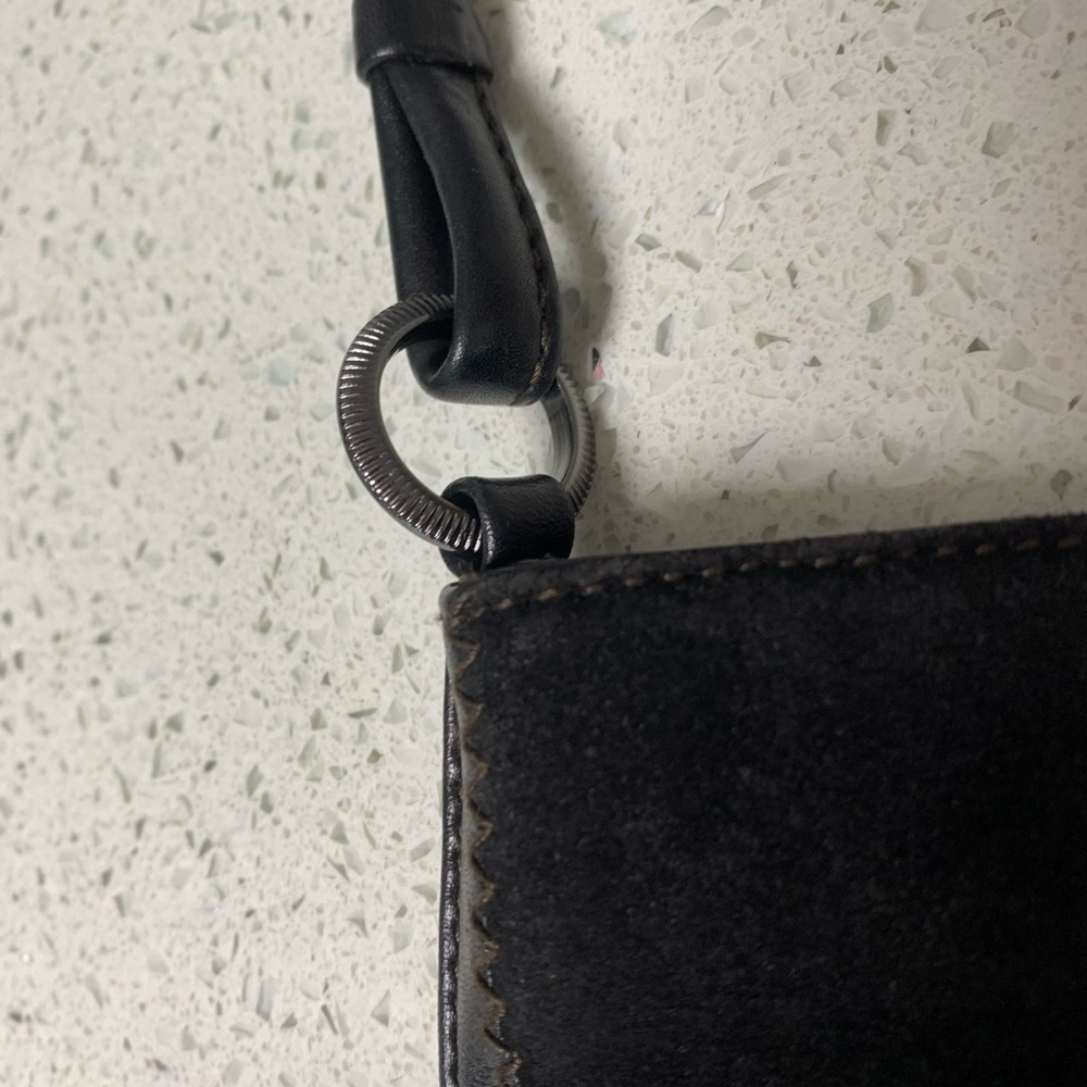 TANNER KROLLE black leather brown suede bag purse - Picture 3 of 9